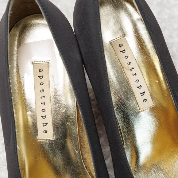 Apostrophe Vintage Piccolo Black Crystal Embellished Heels Womens Size 8 main image 13
